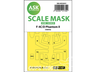 ASK Art Scale Kit Mask M32031 F-4C/D Phantom II Tamiya Recto 1/32