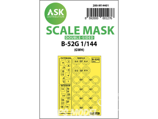 ASK Art Scale Kit Mask M14401 B-52G Great Wall Hobby Recto Verso 1/144