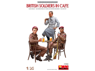 Mini art maquette militaire 35392 SOLDATS BRITANNIQUES AU CAFÉ WWII 1/35