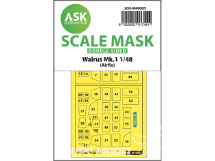 ASK Art Scale Kit Mask M48065 Walrus Mk.I Airfix Recto Verso 1/48