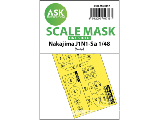 ASK Art Scale Kit Mask M48057 Nakajima J1N1-Sa Tamiya Recto 1/48