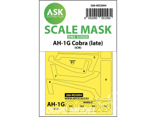 ASK Art Scale Kit Mask M32004 AH-1G Cobra (Late) Icm 1/32