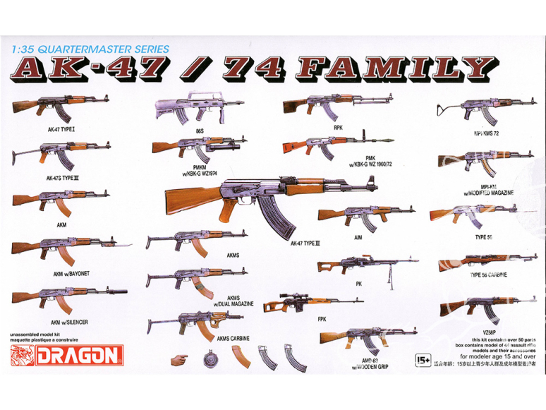 Dragon maquette militaire 3802 AK-47/74 Familly 1/35