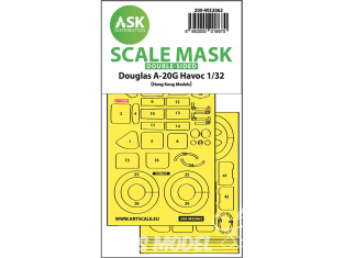 ASK Art Scale Kit Mask M32062 Douglas A-20G Havoc Hk Models Recto Verso 1/32
