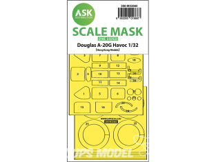 ASK Art Scale Kit Mask M32063 Douglas A-20G Havoc Hk Models Recto 1/32