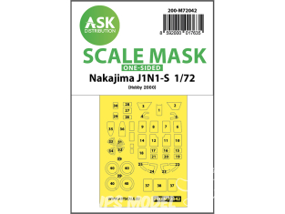 ASK Art Scale Kit Mask M72042 Nakajima J1N1-S Hobby 2000 Recto 1/72