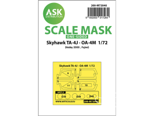 ASK Art Scale Kit Mask M72040 Skyhawk TA-4J - OA-4M Hobby 2000 / Fujimi Recto 1/72