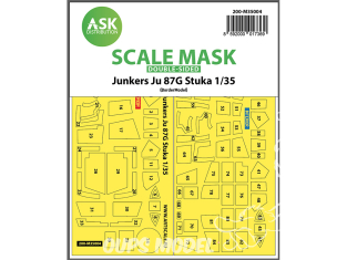 ASK Art Scale Kit Mask M35004 Junkers Ju 87G Stuka Border Model Recto Verso 1/32