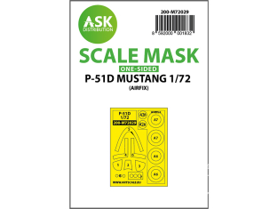 ASK Art Scale Kit Mask M72029 P-51D Mustang Airfix Recto 1/72