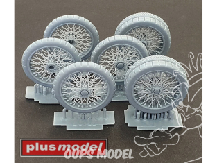 Plus Model Dp3016 Jeu de roues pour Lanchester WWI 3D Print pour lit CSM 1/35