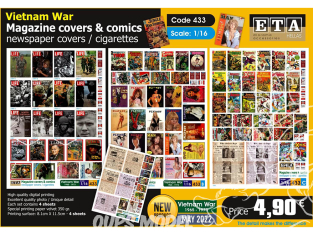ETA diorama 433 Guerre du Vietnam Couvertures de magazines américains 1/16