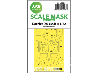 ASK Art Scale Kit Mask M32035 Dornier Do 335 B-6 Hk Models Recto 1/32