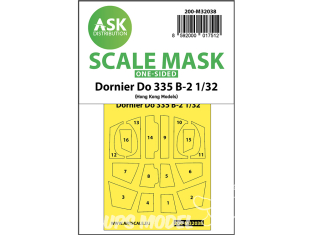 ASK Art Scale Kit Mask M32038 Dornier Do 335 B-2 Hk Models Recto 1/32