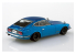 Aoshima maquette voiture 64757 Nissan S30 Fairlady Z Custom Wheel Metallic Blue SNAP KIT 1/32