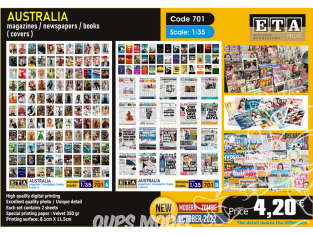 ETA diorama 701 Magazines, journaux, livres Australien 1/35