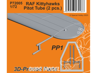 Special Hobby 3D Print militaire P72005 Tube de Pitot RAF Kittyhawks (2 pièces) 1/72