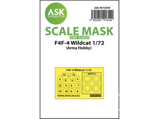 ASK Art Scale Kit Mask M72059 F4F-4 Wildcat Arma Hobby Recto 1/72