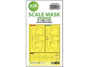 ASK Art Scale Kit Mask M72061 F-15E Great Wall Hobby Recto Verso 1/72