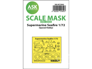 ASK Art Scale Kit Mask M72064 Supermarine Seafire Special Hobby Recto 1/72