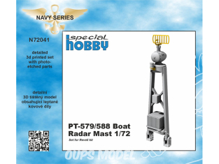 Cmk kit d'amelioration N72041 PT-579/588 mât de radar de bateau pour kit revell 1/72