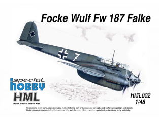 Special Hobby maquette avion HML002 Focke-Wulf Fw 187A-0 Falke Kit résine 1/48