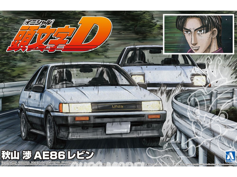 Aoshima maquette voiture 59654 Toyota AE86 Trueno Initial D Akiyama Wataru 1/24