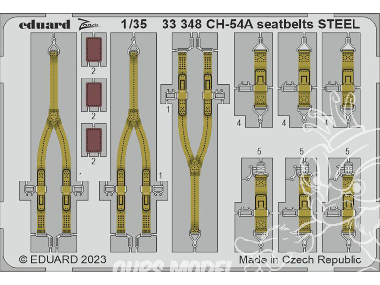 Eduard photodécoupe hélicoptére 33348 Harnais métal CH-54A Icm 1/35