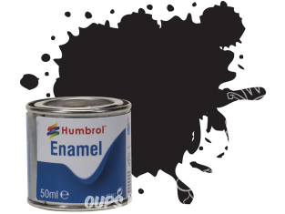 HUMBROL Peinture enamel 021 Nouvelle formule XL NOIR Brillant 50ml