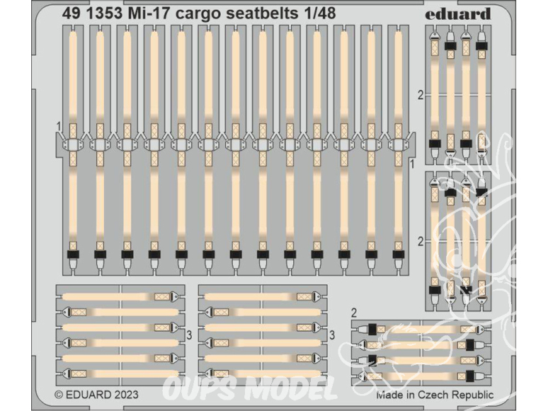 EDUARD photodecoupe hélicoptère 491353 Harnais cargo Mi-17 AMK 1/48