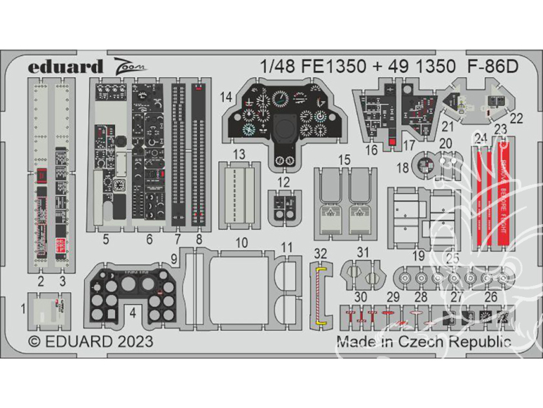 EDUARD photodecoupe avion 491350 Amélioration F-86D Revell 1/48