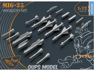 Clear Prop maquette avion CPW7201 Ensemble d'armes MiG-23 ADVANCED KIT 1/72