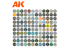 Ak interactive peinture acrylique 3G Set AK11706 LES 120 MEILLEURES COULEURS POUR LES AVIONS