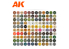 Ak interactive peinture acrylique 3G Set AK11704 LES 120 MEILLEURES COULEURS POUR LES FIGURINES