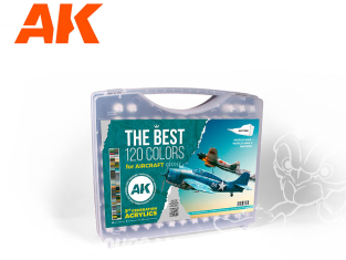 Ak interactive peinture acrylique 3G Set AK11706 LES 120 MEILLEURES COULEURS POUR LES AVIONS