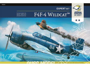 Arma Hobby maquette avion 70047 F4F-4 Wildcat Expert Set 1/72