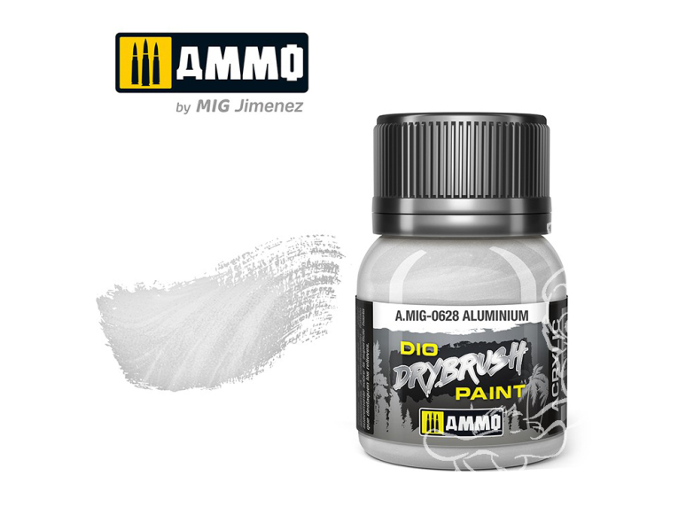 MIG peinture acrylique Drybrush 628 Aluminium 40ml