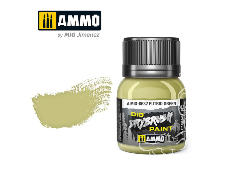 MIG peinture acrylique Drybrush 632 Vert putride 40ml