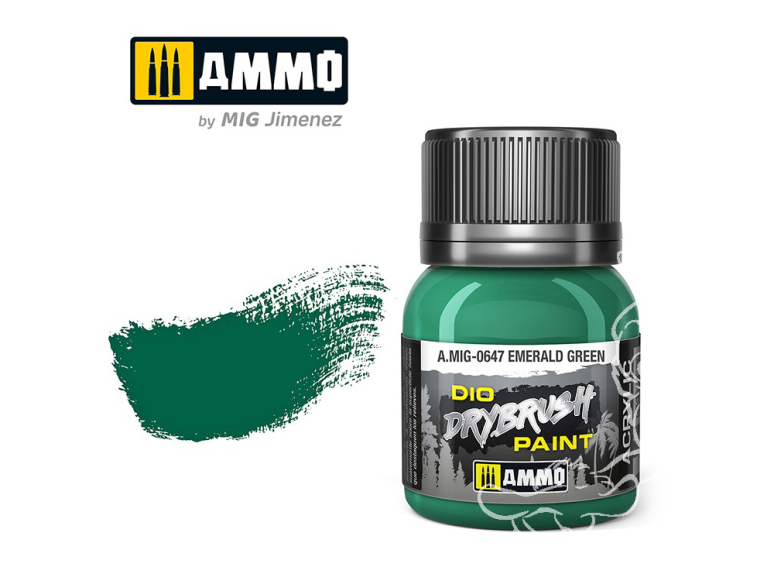 MIG peinture acrylique Drybrush 647 Vert émeraude 40ml