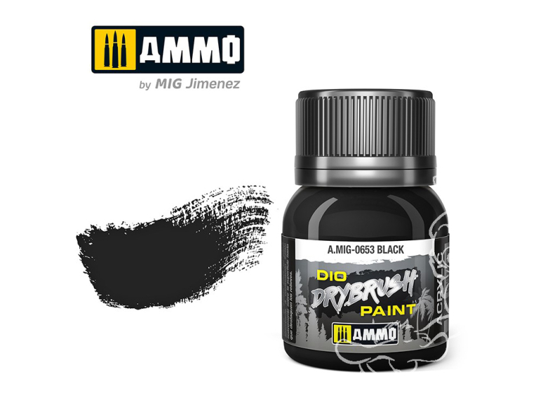 MIG peinture acrylique Drybrush 653 Brun noir 40ml