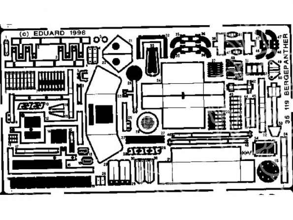 Eduard photodecoupe militaire 35119 Bergepanther 1/35