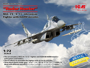 Icm maquette avion 72143 Chasseur ukrainien MiG-29 "9-13" avec missiles HARM 1/72