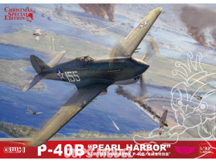 Great Wal Hobby maquette avion L3202 P-40B "Pearl Harbor" Curtiss Warhawk P-40B 1/32