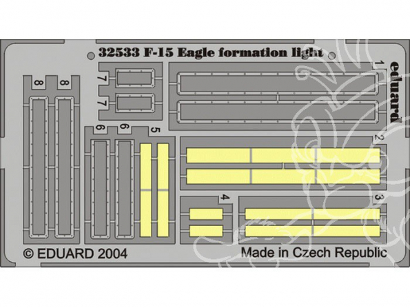 EDUARD photodecoupe avion 32533 Lumieres de formation F-15 Eagle 1/32