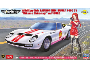 Hasegawa maquette voiture 52344 Wild Egg Girls No.05 Lamborghini Miura P400 SV "Mikumo Shiranagi" avec figurine 1/24