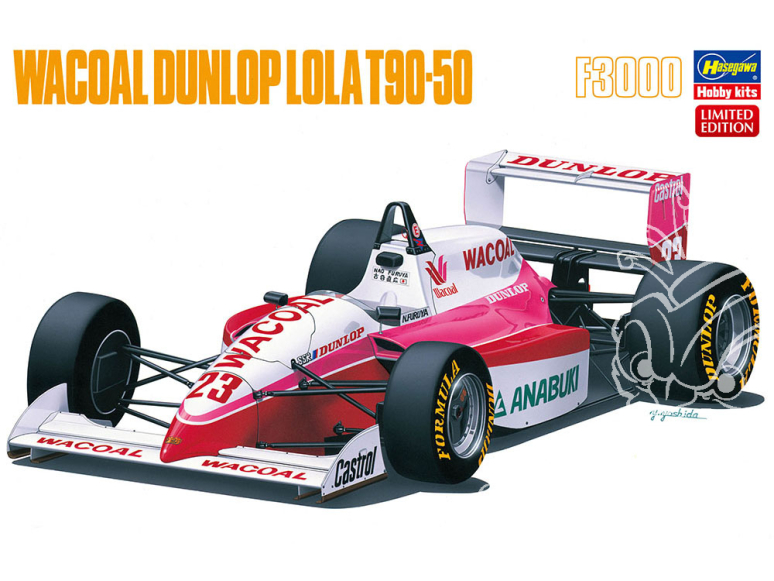 Hasegawa maquette voiture 20609 Wacoal Dunlop Lola T90-50 F3000 1/24