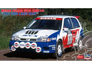 Hasegawa maquette voiture 20605 Nissan Pulsar GTI-R (RNN14) "1991 1000 Lakes Rally" 1/24