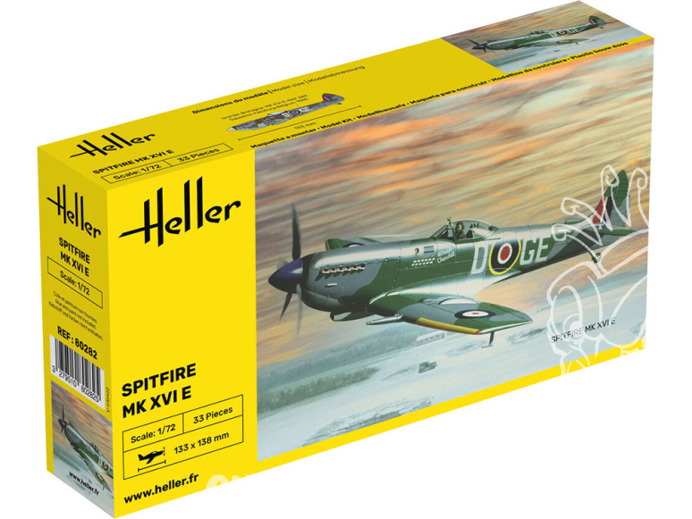 HELLER maquette avion 80282 Spitfire Mk XVI E 1/72