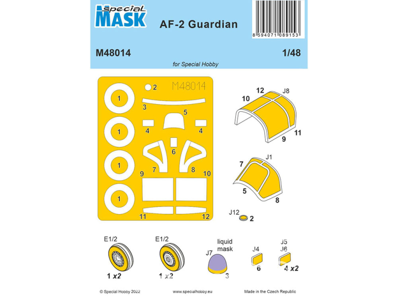 Special Hobby Masque avion M48014 AF-2 Guardian kit Special Hobby 1/48