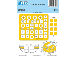 Special Hobby Masque hélico M72046 Pour CH-37 Mojave kit Special Hobby 1/72