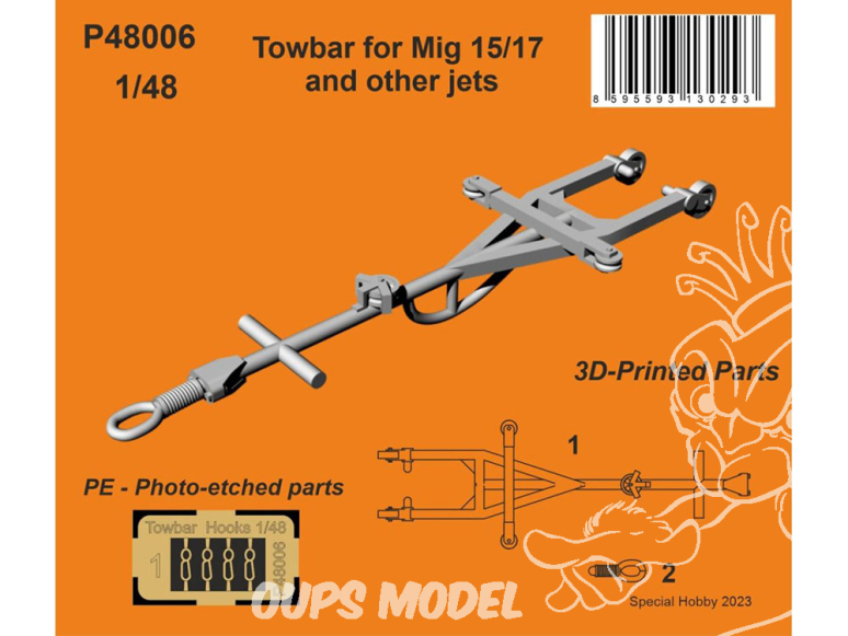 Special Hobby 3D Print avion P48006 Attelage pour Mig 15/17 et autres jets 1/48